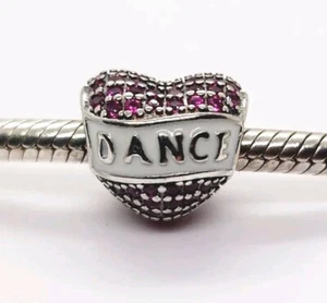 💗Pink Dance Heart Charm Bead Pendant Bracelet S925 Christmas Present💗 - Picture 1 of 5