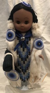 Montana Indianerpuppe Fellperlen 13 Zoll Künstlerin Michele Trahan - Bild 1 von 8