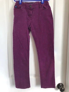Mini Boden girls 9 purple with gray stars long pants - Picture 1 of 4
