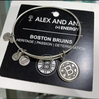Pulsera Alex and Ani Boston Bruins NHL Logo Silvertone Charm Foto 1 de 3