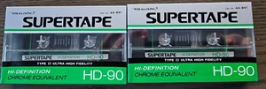 2 cintas de casete realistas Supertape HD-90 tipo II ultra alta fidelidad. Precintado - Imagen 1 de 3