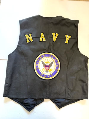 美国皮革背心美国海军大补丁徽章 (罕见) — 第 1/4 张图片