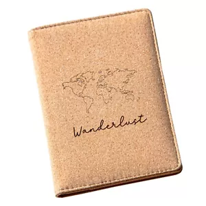 Portapassaporto sughero naturale personalizzato blocco RFID - Foto 1 di 9