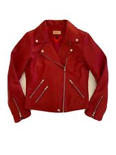 NWT Red Moto Leather Jacket Sz 4