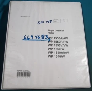 WACKER WP 1550A 1550R 1550V 1540A AW RW VW SERVICE SHOP REPAIR WORKSHOP MANUAL - Picture 1 of 6