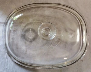 Replacement Pyrex F-14-C Large Oval Clear Glass Dome Casserole Lid~12.5"x10" EUC - Picture 1 of 2