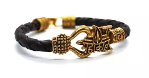 Mahakal Bracelet Hindu TRISHUL DAMRU OM NAMAH SHIVA BRACELET WRIST BAND MALA - Picture 1 of 4
