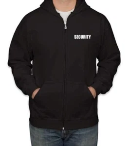 NEU HERREN SECURITY REISSVERSCHLUSS HOODIE JACKE SICHERHEITSPERSONAL PULLOVER SWEATSHIRT - Bild 1 von 6