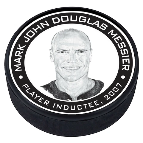 Mark Messier New York Rangers 2007 Hall of Fame Induction 3D Textured Puck Cover