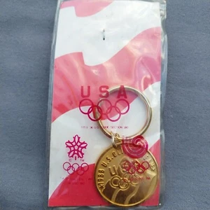 1988 US Olympics Team Gold Toned Keychain  - Picture 1 of 2