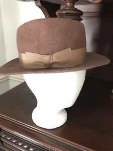 Whitehall England Brown Fedora Hat Wool Size Small Women’s - Picture 1 of 8