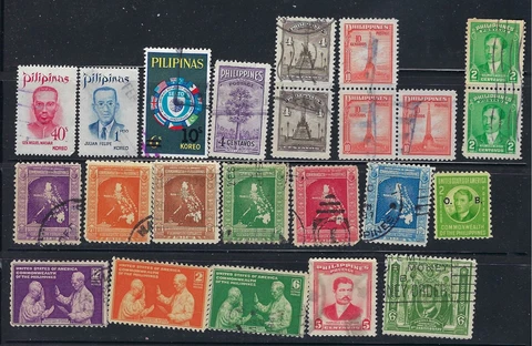 Philippines: Small lot of stamps FINE USED/new/overprints 120338 Cover