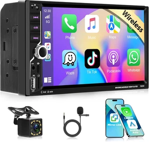 Autorradio Estéreo Para Coche 2 DIN Con Carplay Android Auto, Pantalla Táctil H - Imagen 1 de 12