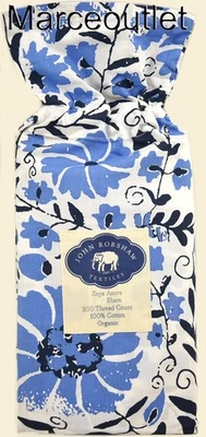 John Robshaw Zoya Azure Organic Cotton ONE STANDARD Pillowsham Blue - Image 1 of 4