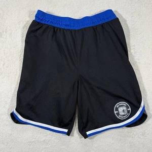 Y2K AND1 Basketball Dept 93 Black Blue Athletic Workout Gym Shorts Mens Medium - Picture 1 of 10