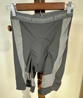 Pantalones Cortos de Ciclismo Patagonia Acolchados Gris Compresión Motociclista Pantalones Cortos Para Hombre Talla BK Foto 1 de 4