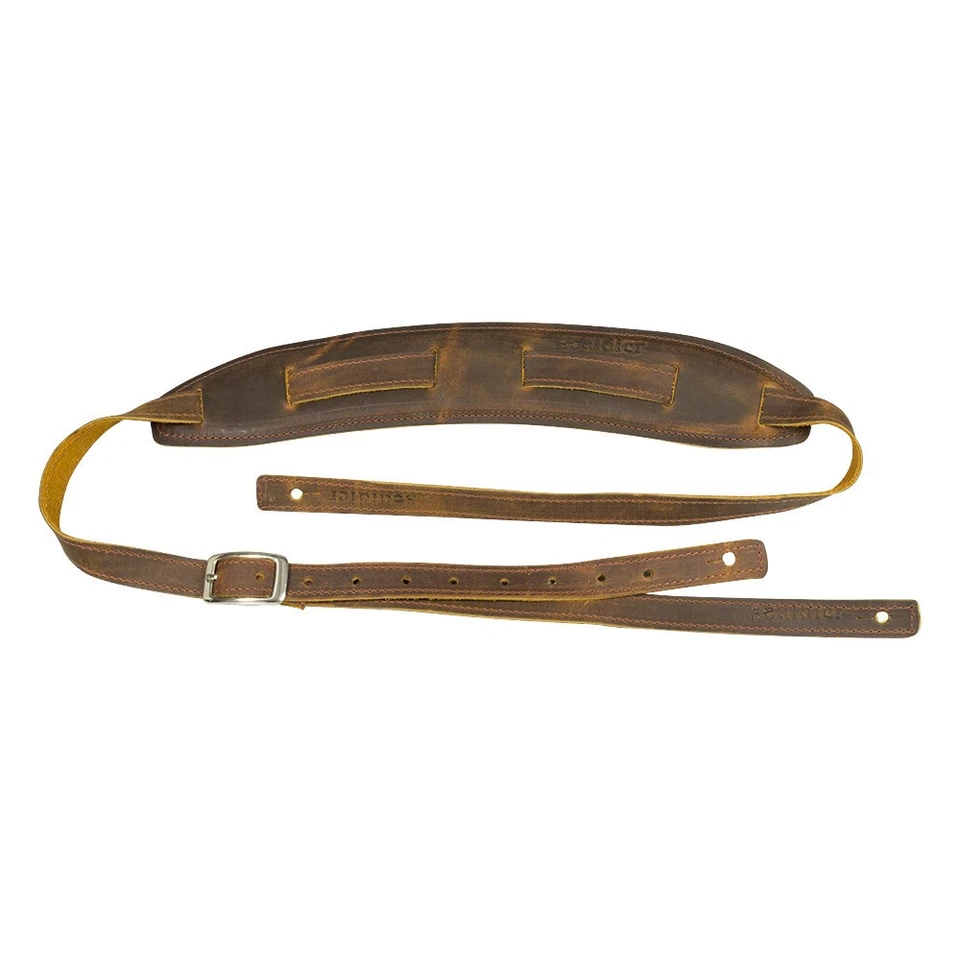 Correa de guitarra Souldier de cuero vintage marrón oscuro Foto 1 de 1