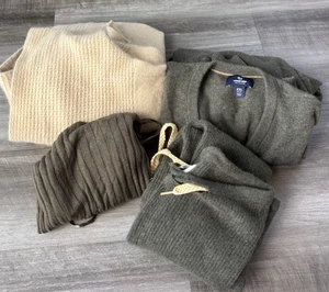 Cashmere Wool Crafters Lot Eileen Fisher Lands End ATM Neiman HOLES - Picture 1 of 11