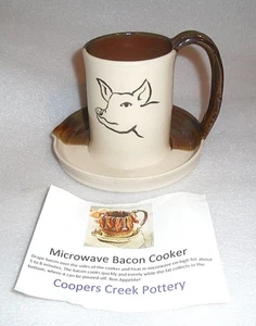Mikrowelle Speckkocher, Coopers Creek Pottery, Neuzustand mit Anleitung - Bild 1 von 4