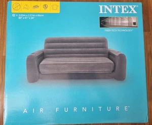 Sofá cama inflable extraíble Intex King Size 2 en 1 para camping e invitados - Imagen 1 de 4