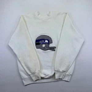 Vintage 80s Seattle Seahawks Sweatshirt XL Tultex NFL Football - Picture 1 of 16