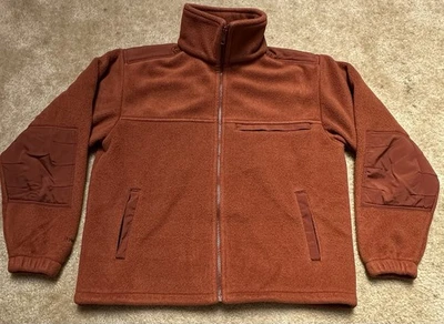 Cabelas Suéter Para Hombre Mediano Naranja Cortavientos Cremallera Completa Chaqueta Polar Pesado Foto 1 de 4