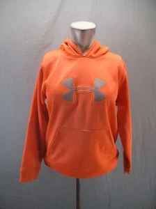 Under Armour Size L Kids Unisex Orange Pocket Fleece Lined Athletic Hoodie 278 - Picture 1 of 9