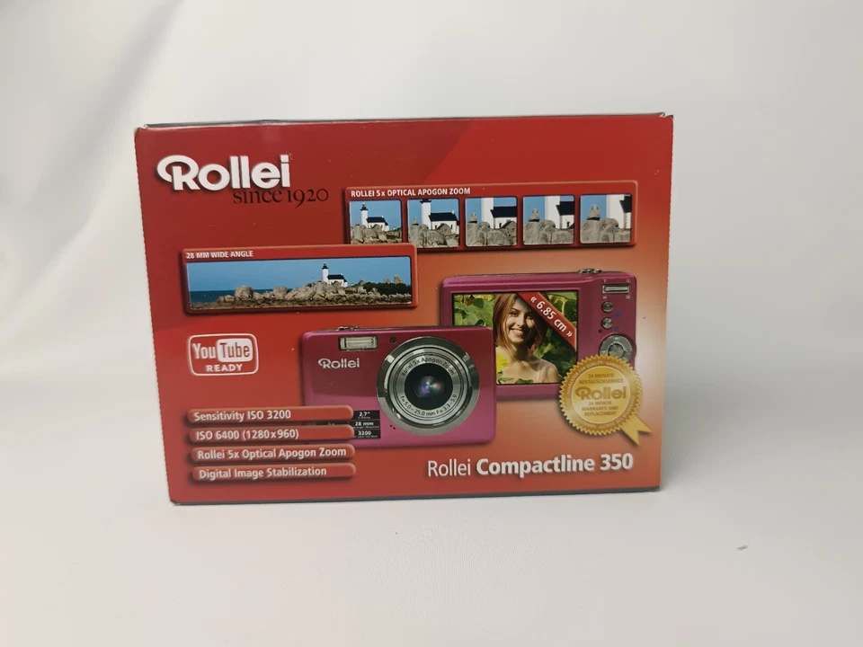 Rollei Compactline 350 Digitalkamera, 12MP, 5-Fach Opt.Zoom, 16GB mSD, NEUWERTIG - Bild 1 von 4