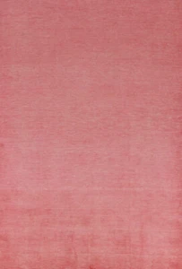 Modern Pink Solid Gabbeh Vegetable Dye Area Rug Contemporary Handmade Carpet 6x9 - Picture 1 of 16