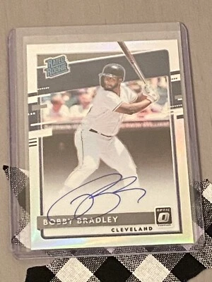 Bobby Bradley 2020 Panini Optic HoloRated Rookie Autograph Cleveland Indians - Image 1 of 2