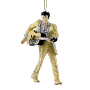 Elvis In Gold Suit With Guitar Ornament - Picture 1 of 1