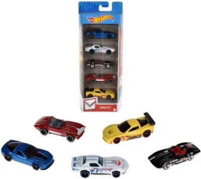 HOT WHEELS SET CON AUTO 5 CORVETTE GTN35 MATTEL 2020 - Immagine 1 di 3