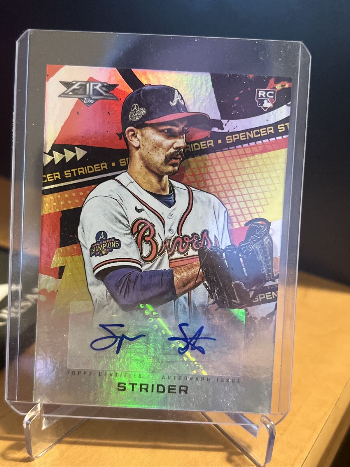 2022 Topps Fire - Fire Autographs #FA-SS Spencer Strider (AU, RC)