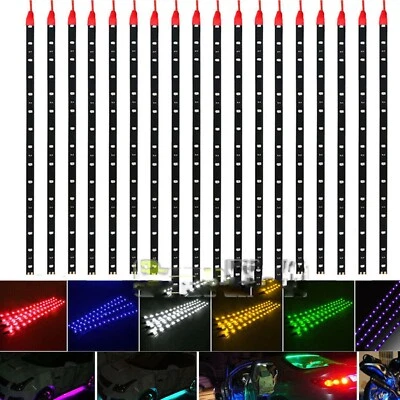 Lot Waterproof 12''/15 DC 12V Motor LED Strip Underbody Light For Car Motorcycl - Image 1 of 4