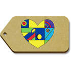 'Geometric Heart' Gift / Luggage Tags (Pack of 10) (TG038516)