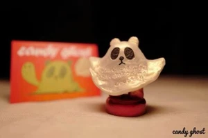 Cacooca Panda Candy Ghost White Cloak Limited Edition Resin Figures H7CM(2.8 in) - Picture 1 of 4