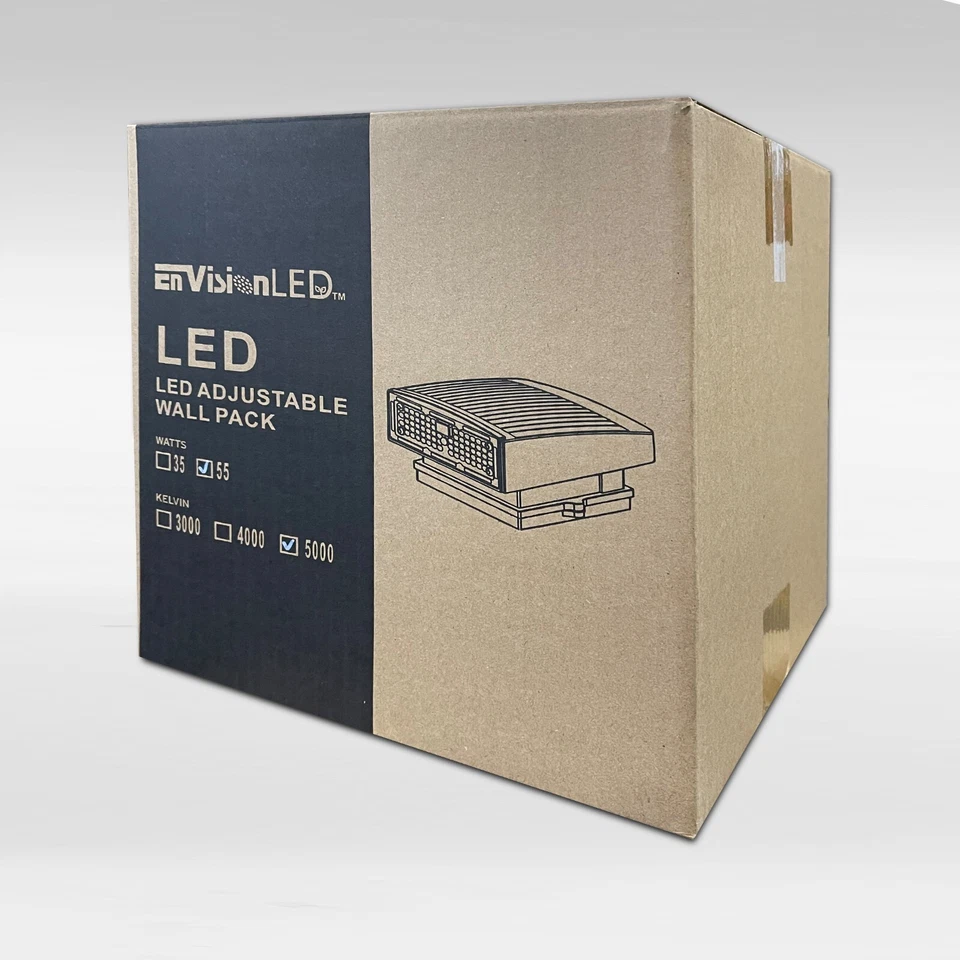 EnVision LED Adjustable Wall Pack, 55W 6,158 Lumens, 5000K,  120V-277V - 1 Piece - Image 1 of 4