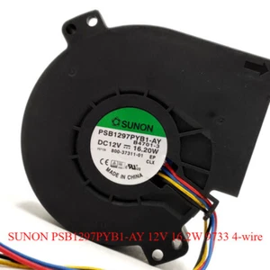 1pc SUNON PSB1297PYB1-AY 12V 16.2W 9733 4-wire Server Turbo Cooling Fan NEW - Picture 1 of 6
