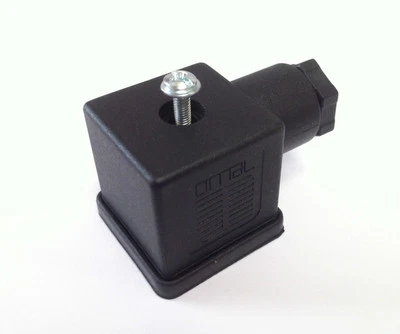 DIN plug X2 for Solenoid valve (square) fits CEME PARKER ASCO SIRAI M&M coils