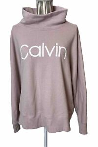 Calvin Klein XL Performance Sweatshirt Top High Neck Womens Pink