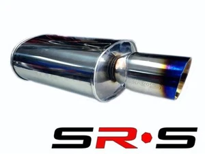 3" INNER SR*S MUFFLER RE FOR HONDA 240SX ECLIPSE WRX FOCUS BURNT TIP BLUE - Picture 1 of 1