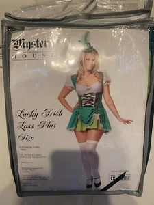 New Mystery House Sexy Lucky Irish Lass Costume Adult Plus Size XL/1X Dress Only - Picture 1 of 4