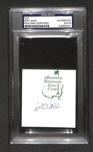 Art Wall US Army WWII "1959 Masters Winner" SIGNED Augusta National cut PSA/DNA - Picture 1 of 2
