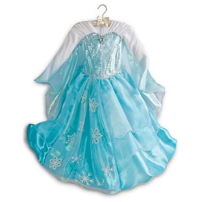 New Disney Store Exclusive Frozen Princess Elsa Deluxe Costume Dress Size 9/10 - Image 1 of 4