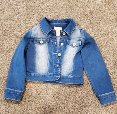 Chaqueta Denim Squeeze Niñas Talla 7/8 Blanco Color Mariposa Foto 1 de 2