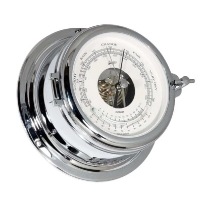 Schatz Nautical Midi Ship Barometer Thermometer Chrome 155mmx68mm - Image 1 of 2