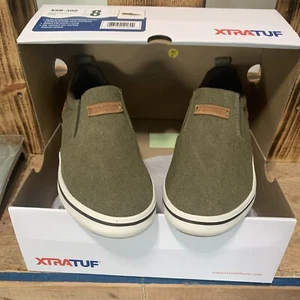 Xtratuf Canvas Sharkbyte Deck Rutschfest Herren Grün Sneaker Schuhe - Bild 1 von 8
