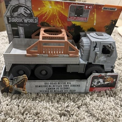 Plataforma de rescate todoterreno Jurassic World Fallen Kingdom Matchbox FNF42 Mattel Foto 1 de 4