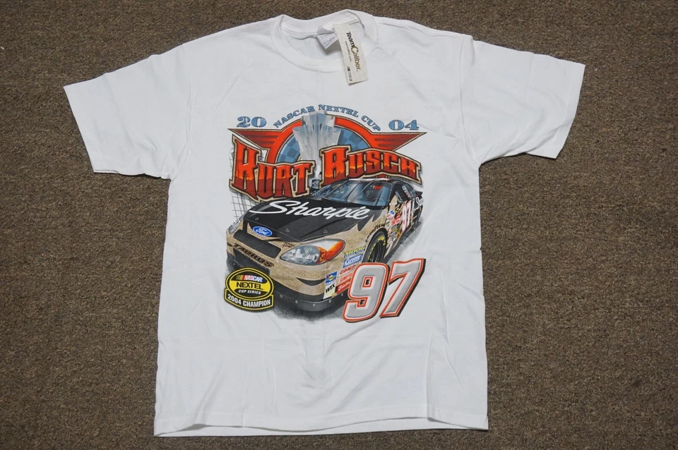 Camiseta Kurt Busch #97 Sharpie 2004 Nextel Cup Champion NASCAR - Talla Grande Foto 1 de 4