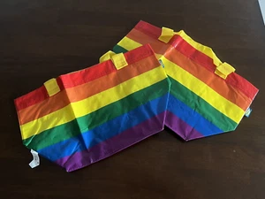 NEU IKEA Storstomma kleine Regenbogen Tasche wiederverwendbar Einkaufstasche LGBTQ 404.848.35 - Bild 1 von 3